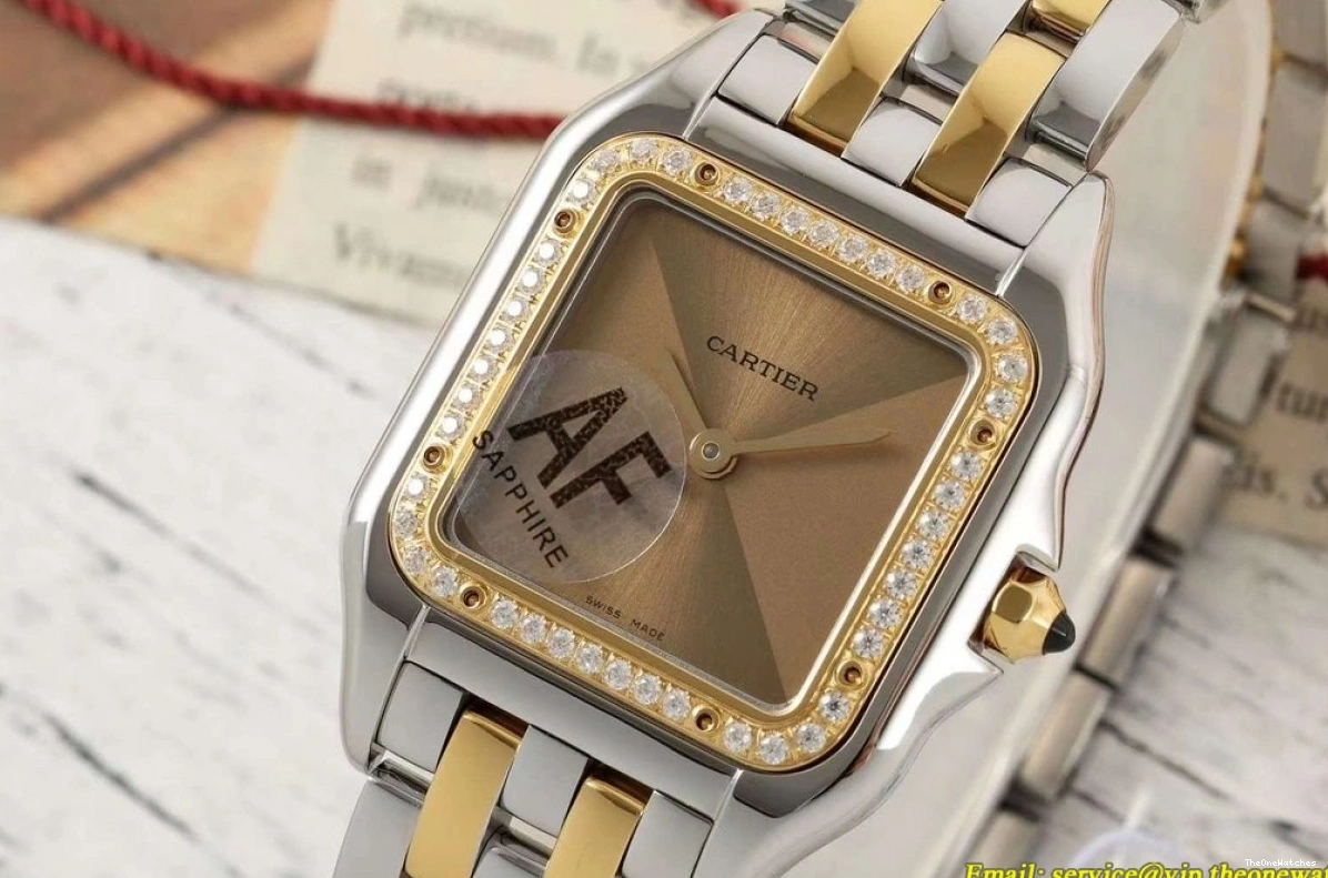 Ladies Quartz Panthere Secrete Dia De Gold SS Dial Brown AF 27mm YG 0103